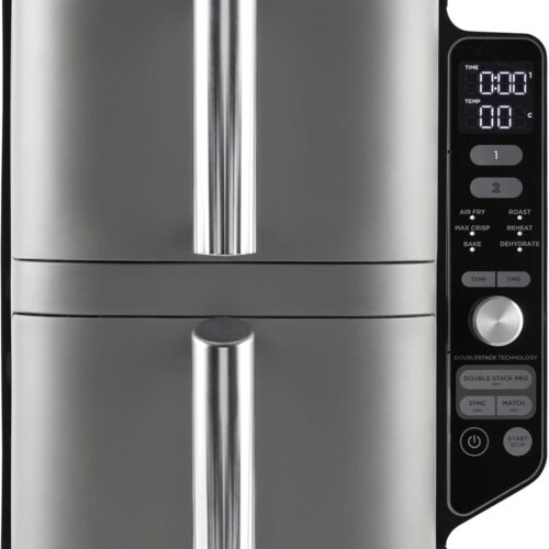 💥 173,98€ au lieu de 269,99€ – NINJA Double Stack XL Friteuse Sans Huile 9,5 L