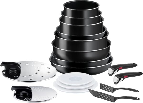 💥 149,99€ au lieu de 272,87€ – Tefal Ingenio Batterie de Cuisine 17 Pièces Easy On