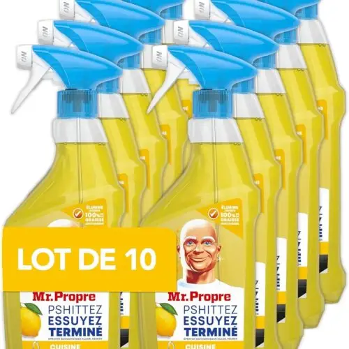 💥 17,70€ au lieu de 29,50€ – Mr. Propre Spray Dégraissant & Nettoyant Cuisine (Lot de 10 x 500 ml)