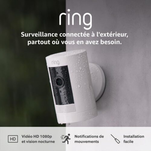 💥 49,99€ au lieu de 79,99€ – Ring Stick Up Cam Caméra Extérieure Sans Fil