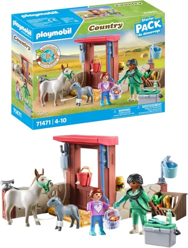 Playmobil 71471 💥 12€ au lieu de 22.99€ – Playmobil 71471 Vétérinaire avec Animaux de la Ferme