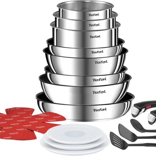 💥 129,99€ au lieu de 264,99€ – Batterie de Cuisine Tefal Ingenio Emotion 20 Pièces Induction (L897SJ04)