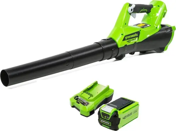 💥 129.99€ au lieu de 159.99€ – Greenworks G40ABK2 Souffleur à Batterie 40V