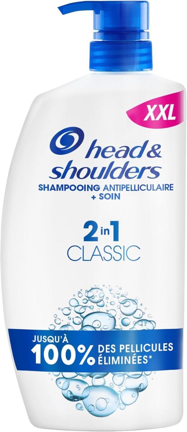 Head & Shoulders 💥 10.80€ au lieu de 15.99€ – Head & Shoulders Classic 2-en-1 Shampoing Antipelliculaire 1000ml