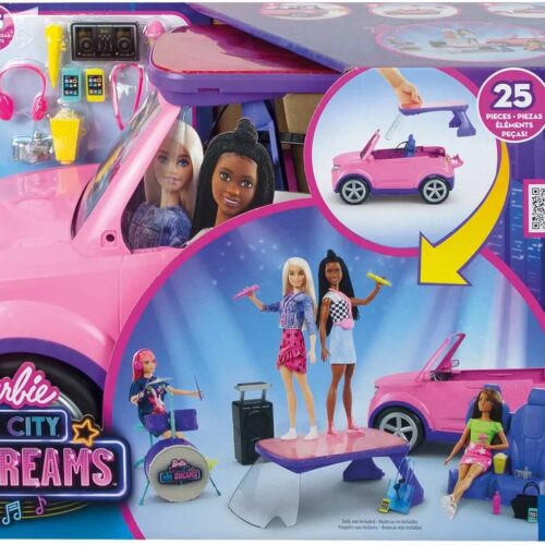 💥 28,80€ au lieu de 72,99€ – Barbie Big City Big Dreams Véhicule Concert Transformable