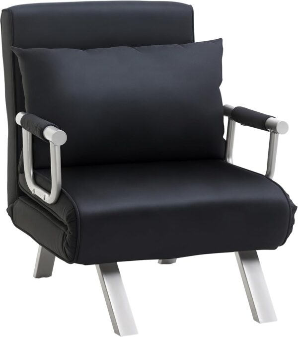 Fauteuil Chauffeuse Convertible 💥 99,90€ au lieu de 124,90€ – Fauteuil Chauffeuse Convertible 1 Place Déhoussable Noir