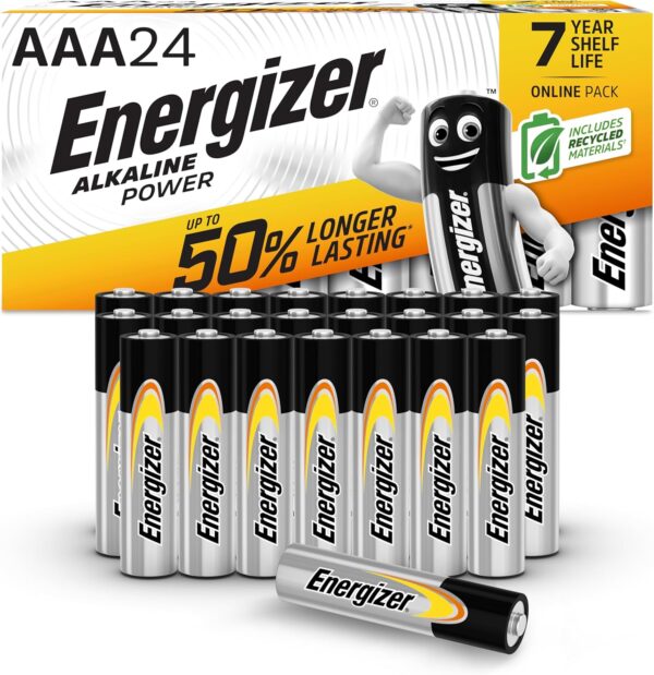💥 11,29€ au lieu de 15,49€ – Energizer Alkaline Power Piles AAA (Lot de 24)